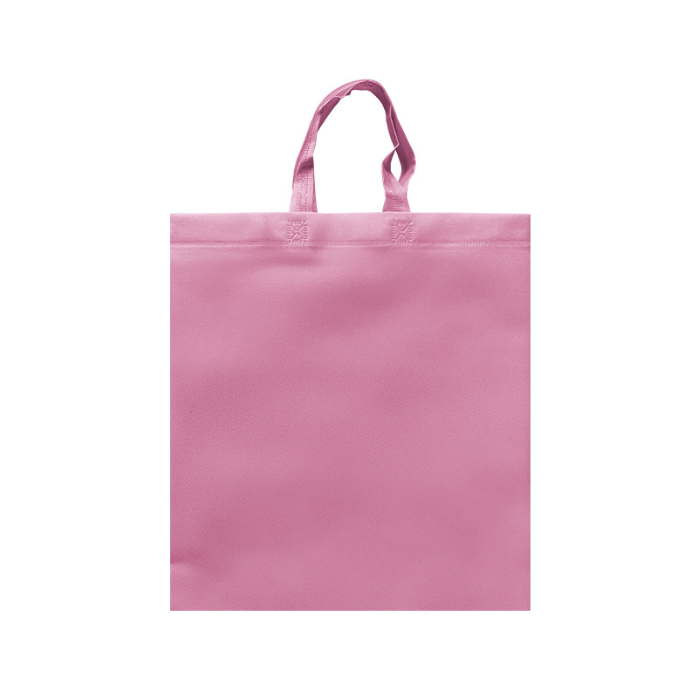ECO PLANA SHOP VERTICAL 40X40x13CM CON ASAS SIN IMPRESION (100 PACK) (ROSA PASTEL)