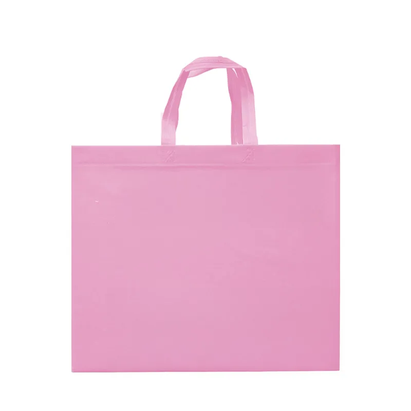 ECO BOX BIG BAG 80G 45X39X15X15CM CON ASAS SIN IMPRESION (100 PACK) (ROSA PASTEL)
